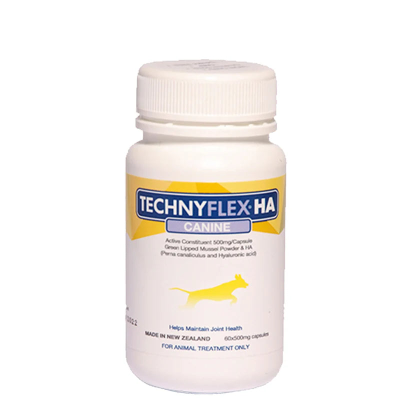 ☆SPECIAL☆ Technyflex® HA Canine Joint Supplement 60 x 500mg Capsules (Exp: 12/25)