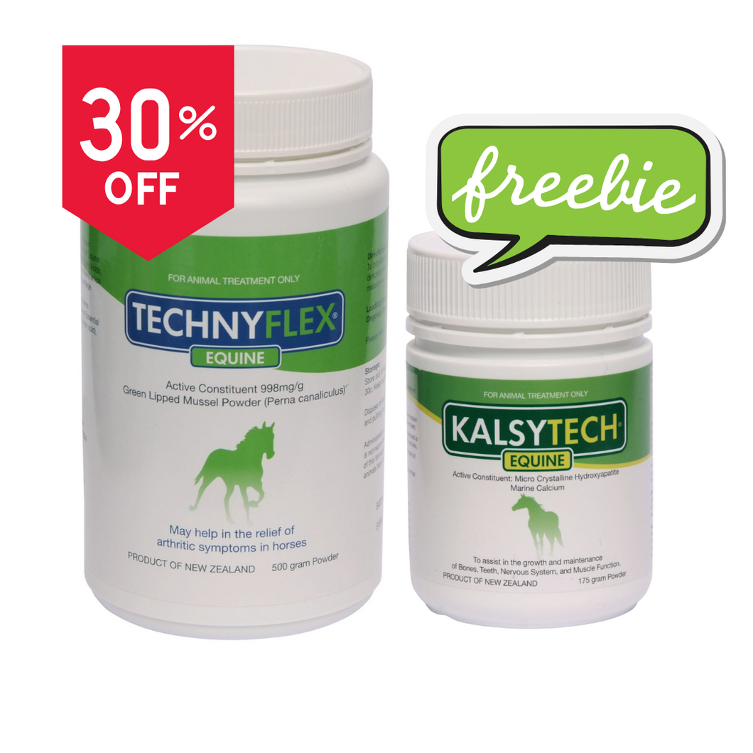 ☆SPECIAL☆ Technyflex® Equine 500g Powder plus 1 Free Kalsytech® Equine 175g Powder